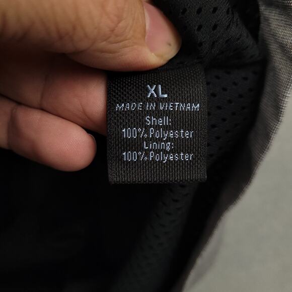 Marc Anthony Men's Designer Full Zip Windbreaker Jacket Size XL Gray Black - Picture 6 of 11